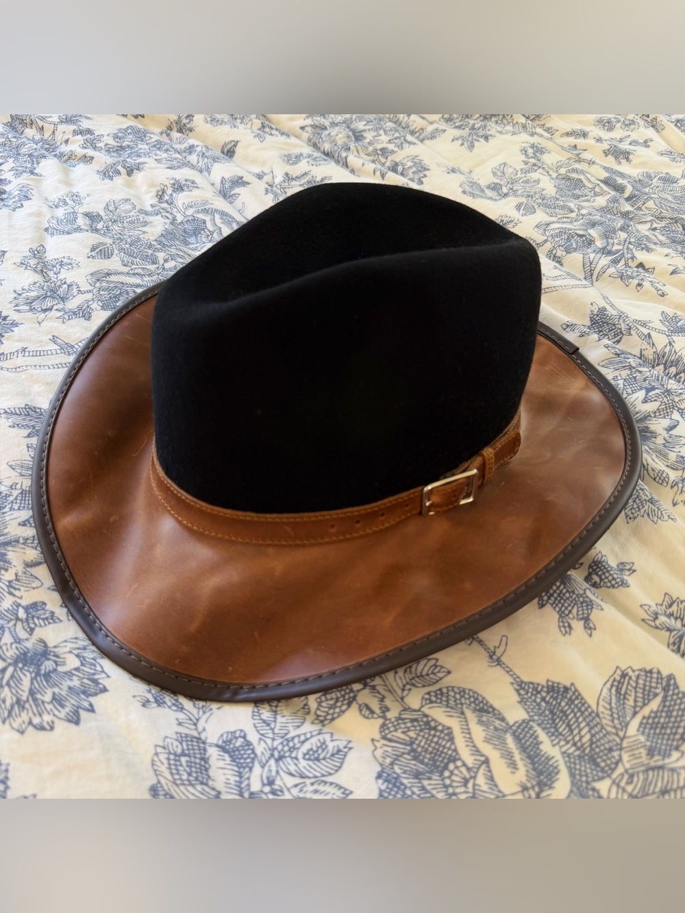 American Hat Makers Summit Wool Leather Fedora Mens Women’s Large 7 3/8